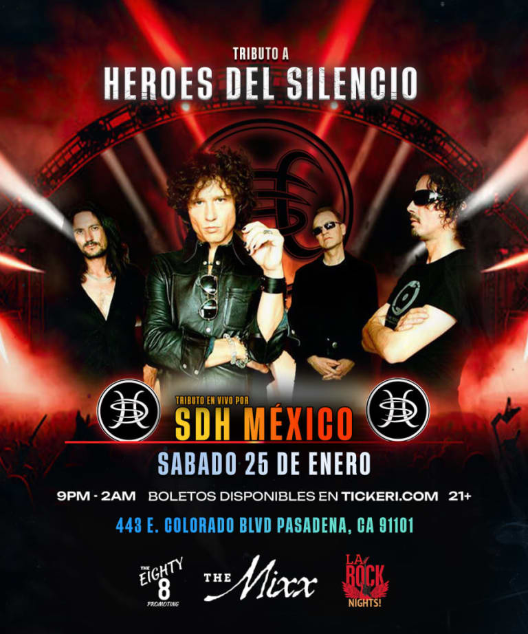Event - HEROES DEL SILENCIO Live Tribute Night!! - Pasadena, California - January 25, 2025 | concert tickets