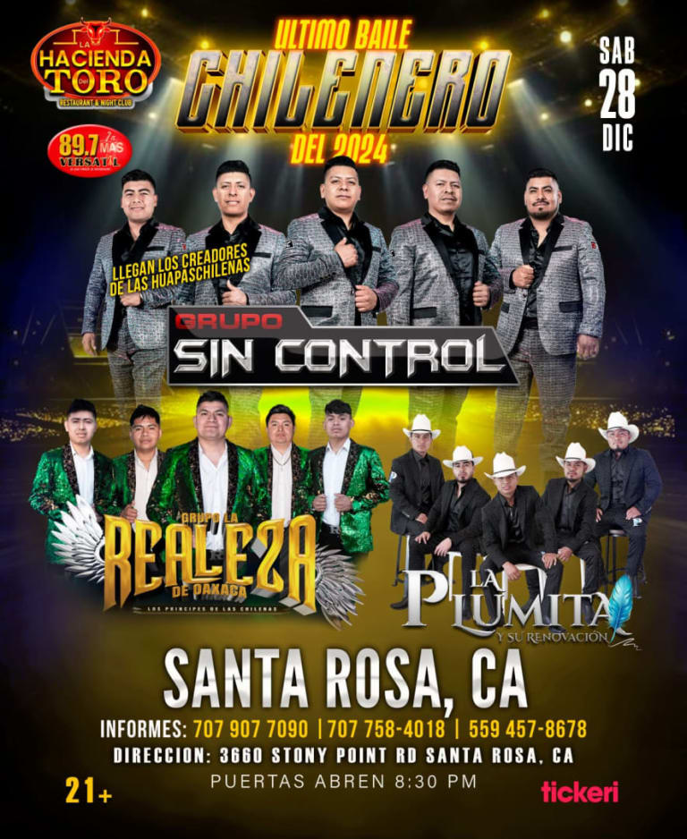 Event - ULTIMO BAILE CHILENERO DEL 2024 - Santa Rosa, California - 28 de diciembre de 2024 | concert tickets
