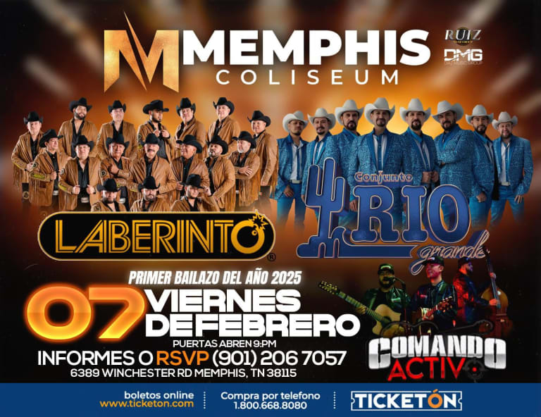 Event - Laberinto y conjunto rio grande - Memphis, Tennessee - February 7, 2025 | concert tickets