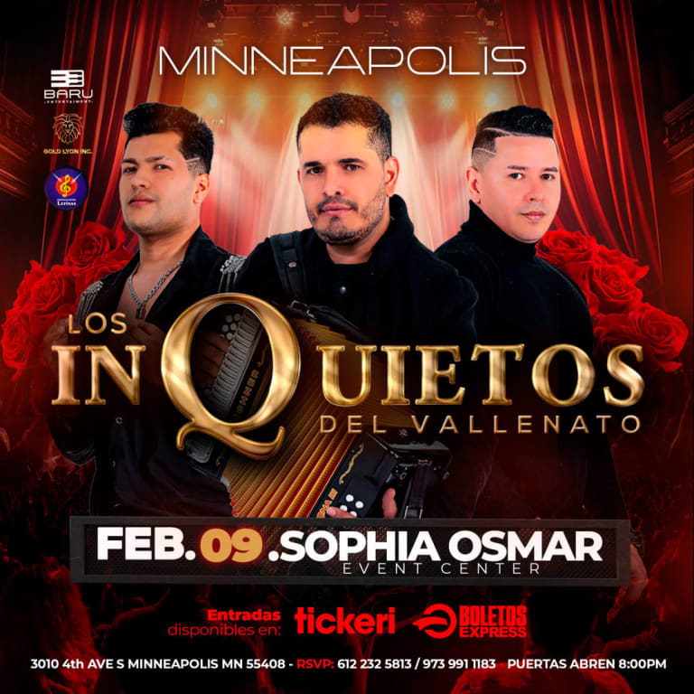 Event - Los Inquietos del Vallenato | Minneapolis, MN - Minneapolis, Minnesota - February 9, 2025 | concert tickets