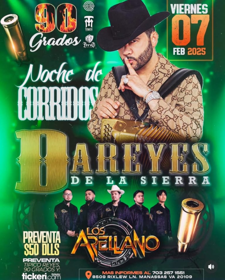 Event - DAREYES DE LA SIERRA LOS ARELLANO EN VIVO! - Manassas, Virginia - February 7, 2025 | concert tickets