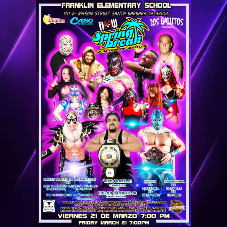 Event - LUCHA LIBRE MEXICANA PRO WRESTLING REGRESA A SANTA BARBARA  - Santa Barbara, California - March 21, 2025 | concert tickets