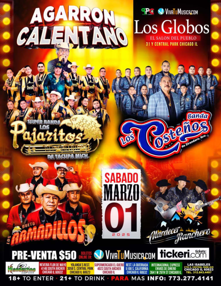 Event - Súper Banda Los Pajaritos de Tacupa y Banda Los Costeños-🎶✨ ¡Agarrón Calentano! 🎤🎺 - Chicago, Illinois - March 1, 2025 | concert tickets