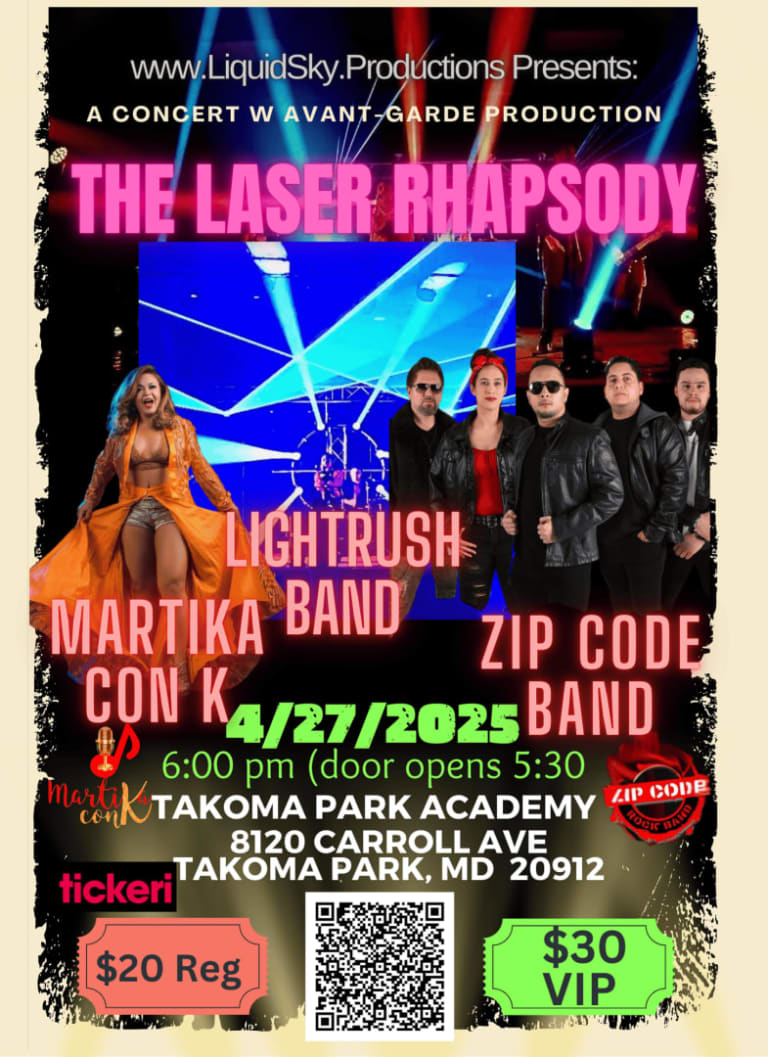 Event - Martika con K - Tributo a Karol G con Laser Rhapsody | Invitados: Zip Code & Lightrush Band - Takoma Park, Maryland - April 27, 2025 | concert tickets