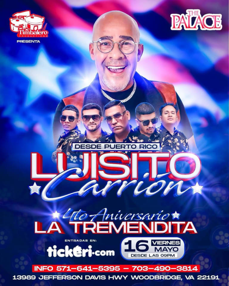 Event - LUISITO CARRION EN CONCIERTO!!! - Woodbridge, Virginia - May 16, 2025 | concert tickets
