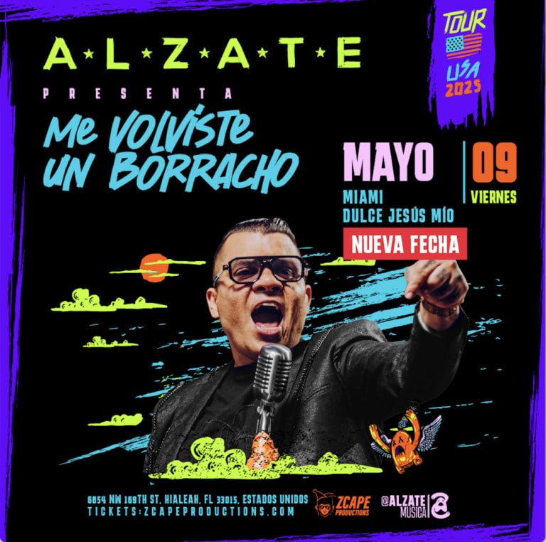 Event - ALZATE EN CONCIERTO EN MIAMI!!! - Hialeah, Florida - May 9, 2025 | concert tickets
