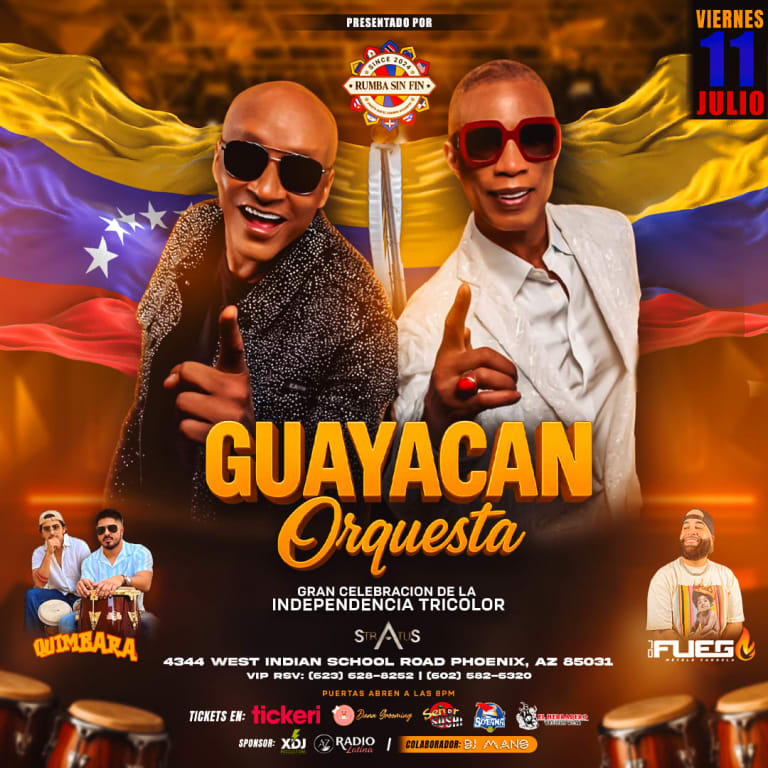 Event - Orquesta Guayacan!!! Gran Celebración de la Independencia Tricolor!!! - Phoenix, Arizona - July 11, 2025 | concert tickets