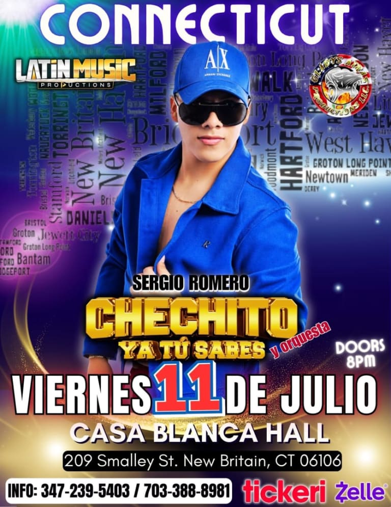 Event - CHECHITO EN CONNECTICUT - New Britain, Connecticut - July 11, 2025 | concert tickets