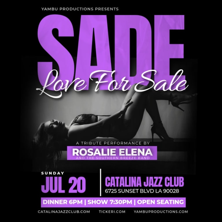 Event - Love For Sale - A Tribute to Sade - Los Angeles, California - July 20, 2025 | concert tickets