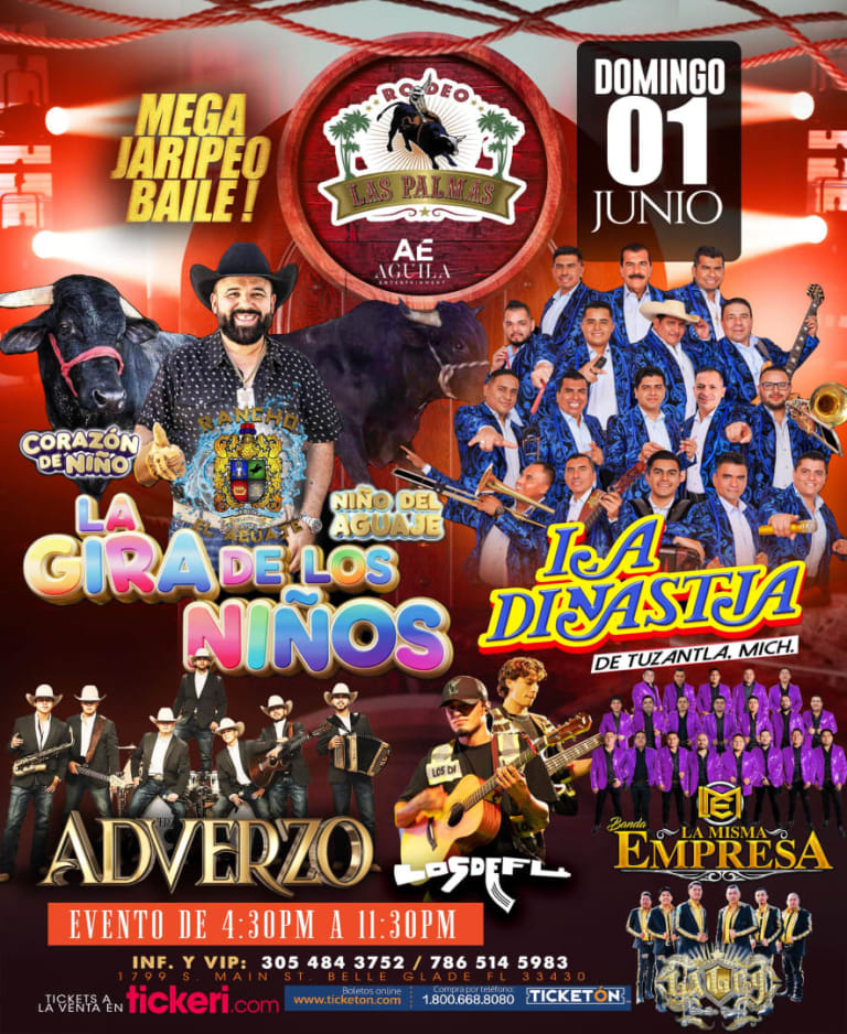 Event - La Dinastía de Tuzantla, Grupo Adverzo y Rancho El Aguaje En Belle Glade, FL - Belle Glade, Florida - June 1, 2025 | concert tickets