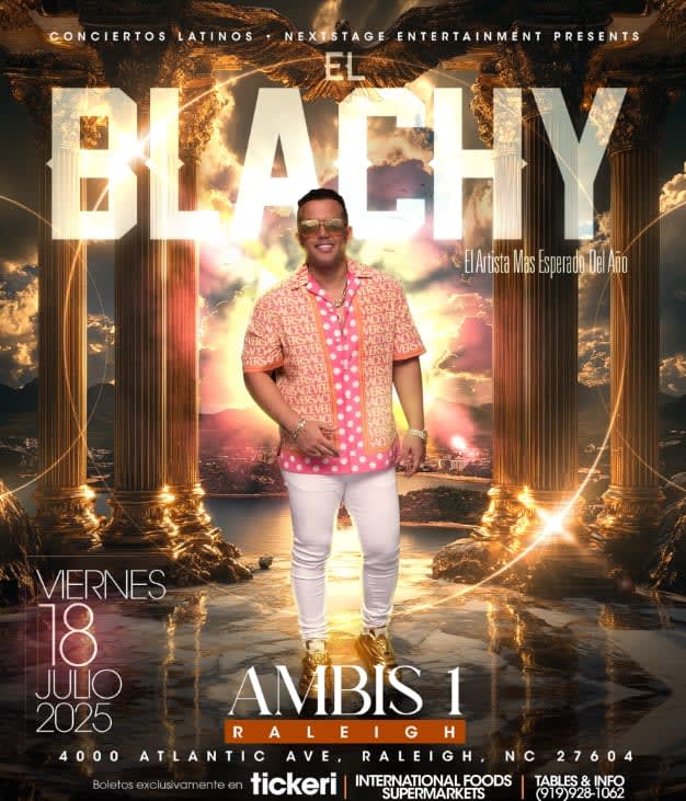 Event - EL Blachy - USA Tour, en Raleigh, NC - Raleigh, North Carolina - July 18, 2025 | concert tickets