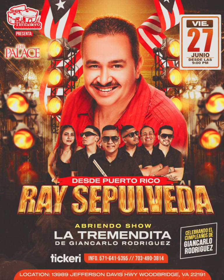 Event - Ray Sepulveda en concierto!!! - Woodbridge, Virginia - June 27, 2025 | concert tickets