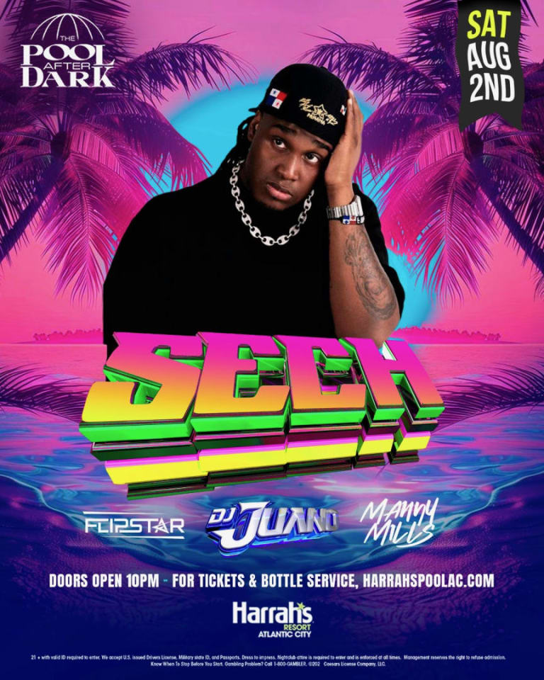 Event - Sech Performing Live at The Pool After Dark at Harrah's Casino - Atlantic City, New Jersey - August 3, 2025 | concert tickets