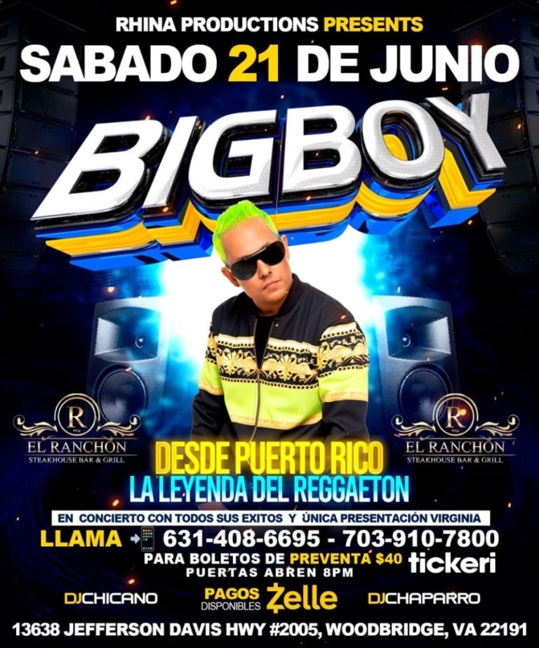 Event - BIGBOY en concierto! - Woodbridge, Virginia - June 21, 2025 | concert tickets