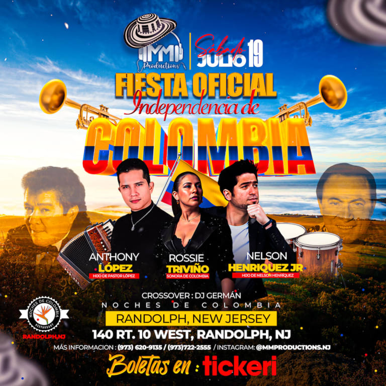 Event - FIESTA OFICIAL: INDEPENDENCIA DE COLOMBIA !!  - Randolph, New Jersey - July 19, 2025 | concert tickets