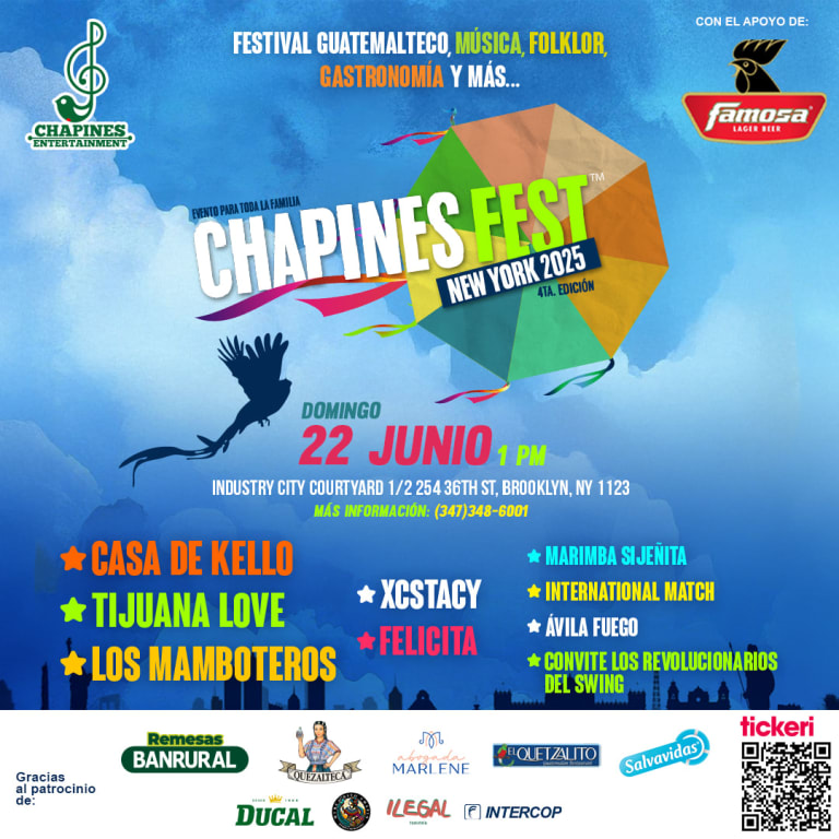 Event - CHAPINES FEST NYC 2025 - Brooklyn, New York - 22 de junio de 2025 | concert tickets