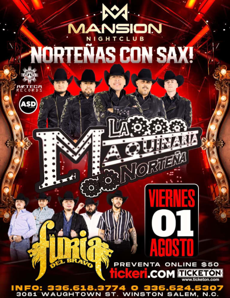 Event - La Maquinaria y La Furia - Winston-Salem, North Carolina - August 1, 2025 | concert tickets