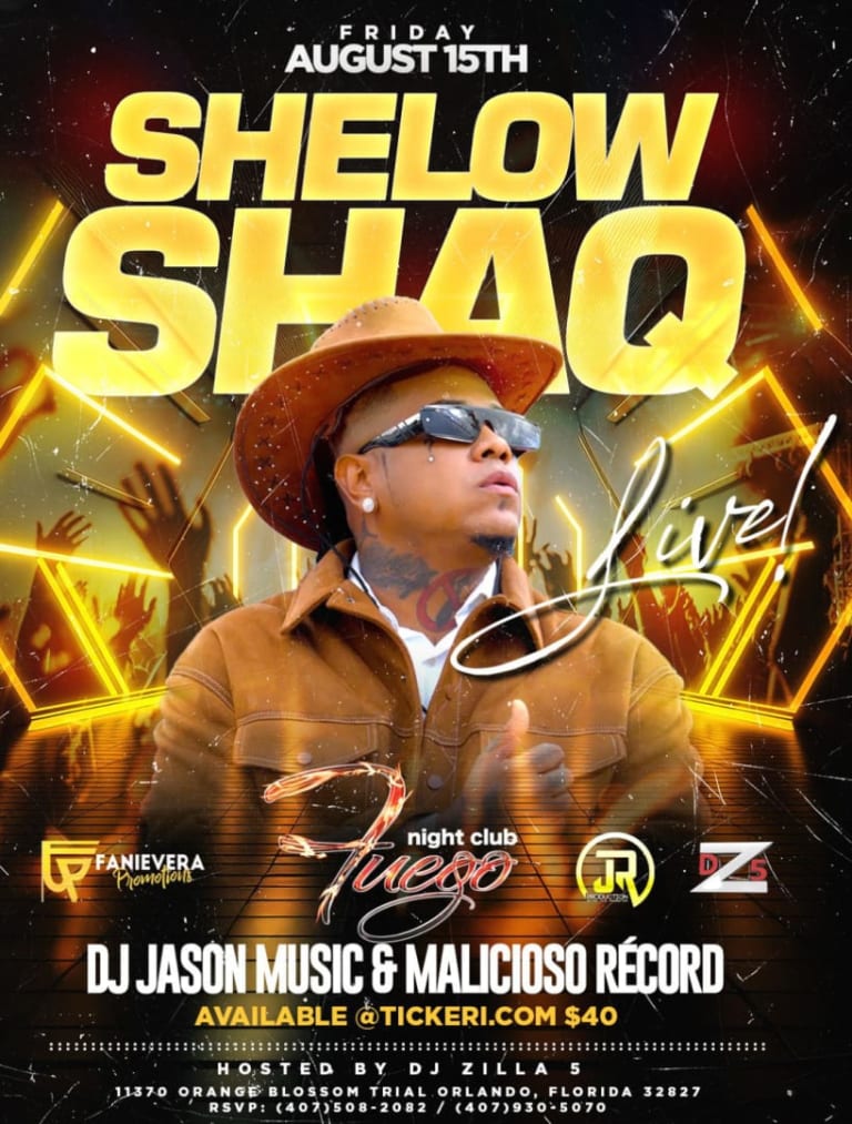 Event - shelow Shaq ta de pinga  - Orlando, Florida - August 15, 2025 | concert tickets