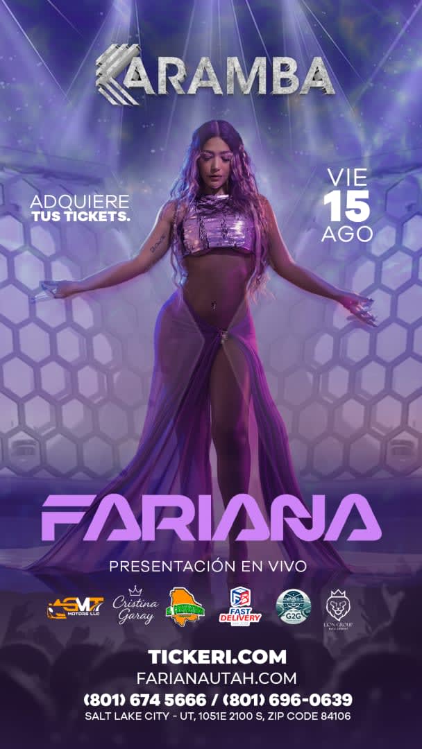 Event - FARIANA  Underwater USA TOUR UTAH - Salt Lake City, Utah - August 15, 2025 | concert tickets