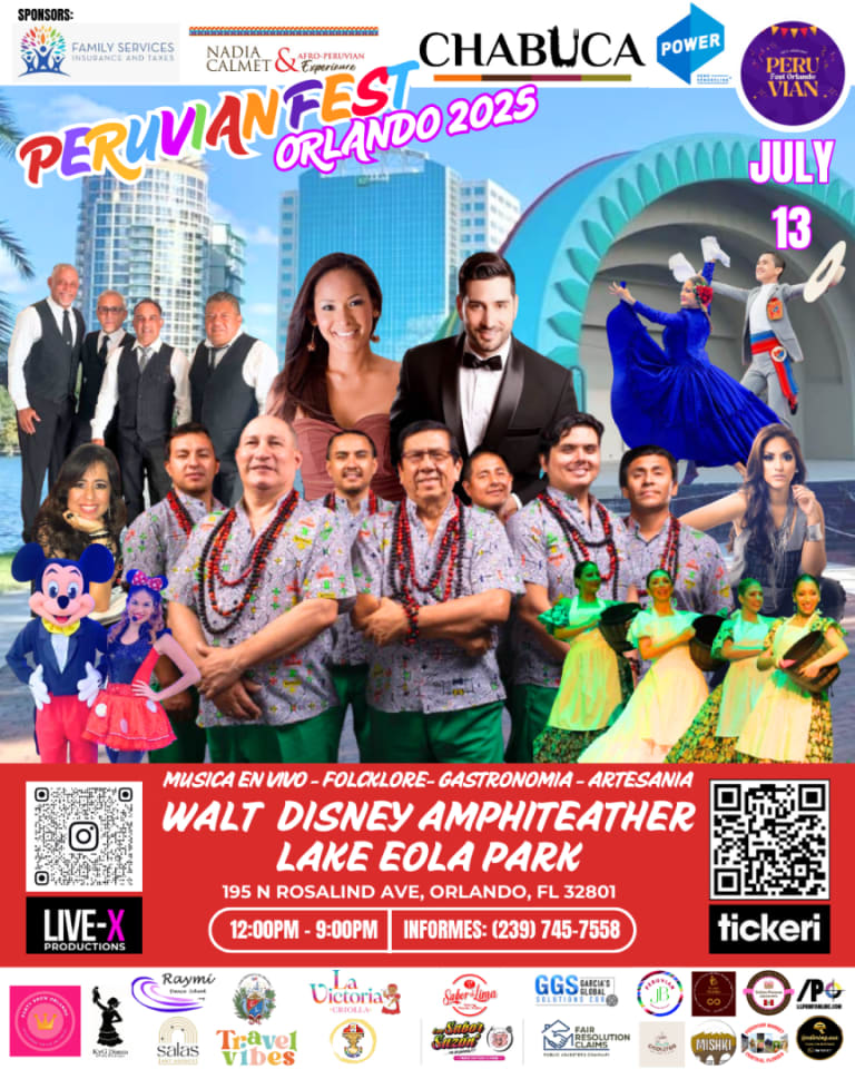 Event - PERUVIANFEST ORLANDO 2025 - Orlando, Florida - July 13, 2025 | concert tickets
