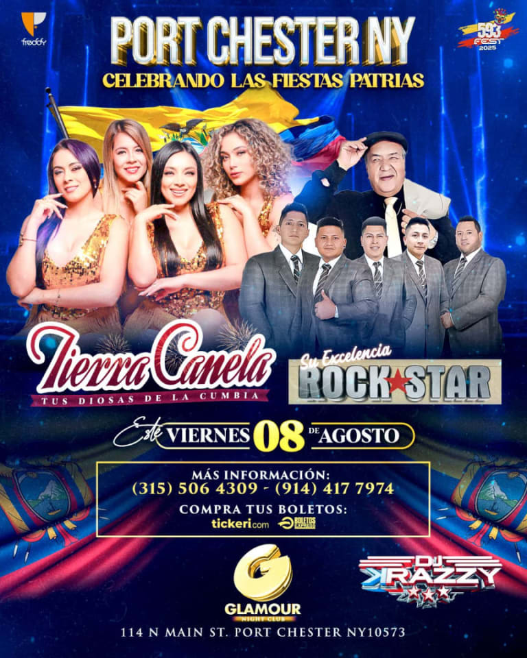 Event - TIERRA CANELA & ROCK STAR EN PORT CHESTER,NY - Port Chester, New York - August 8, 2025 | concert tickets