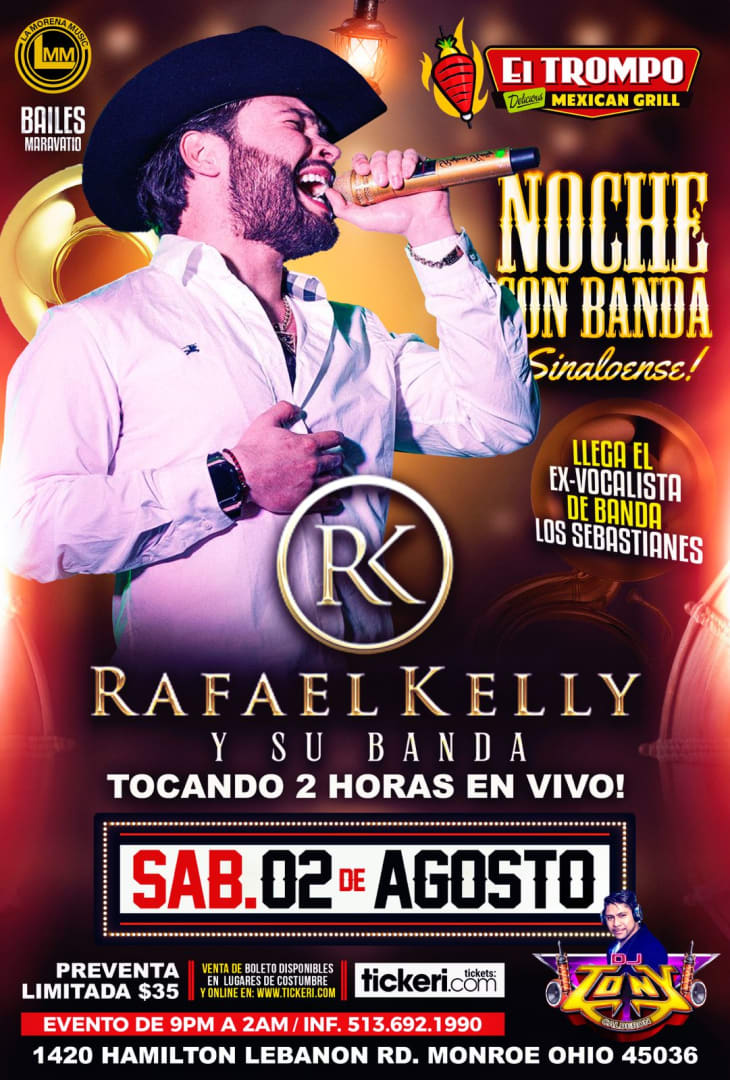 Event - Rafael Kelly en Concierto  - Monroe, Ohio - August 2, 2025 | concert tickets