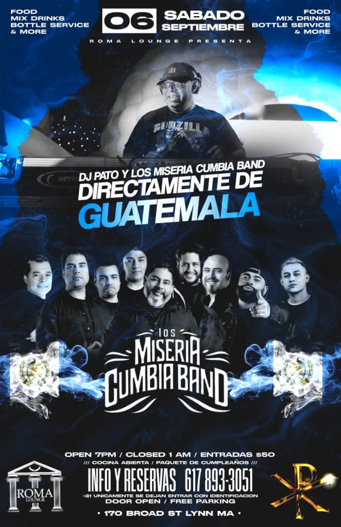 Event - DJ PATO Y LOS MISERIA CUMBIA BAND LLEGAN A BOSTON POR PRIMERA VEZ DESDE GUATEMALA - Massachusetts, Massachusetts - September 6, 2025 | concert tickets