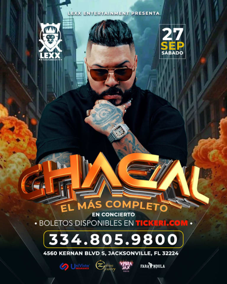 Event - El chacal en concierto - Jacksonville, Florida - September 27, 2025 | concert tickets