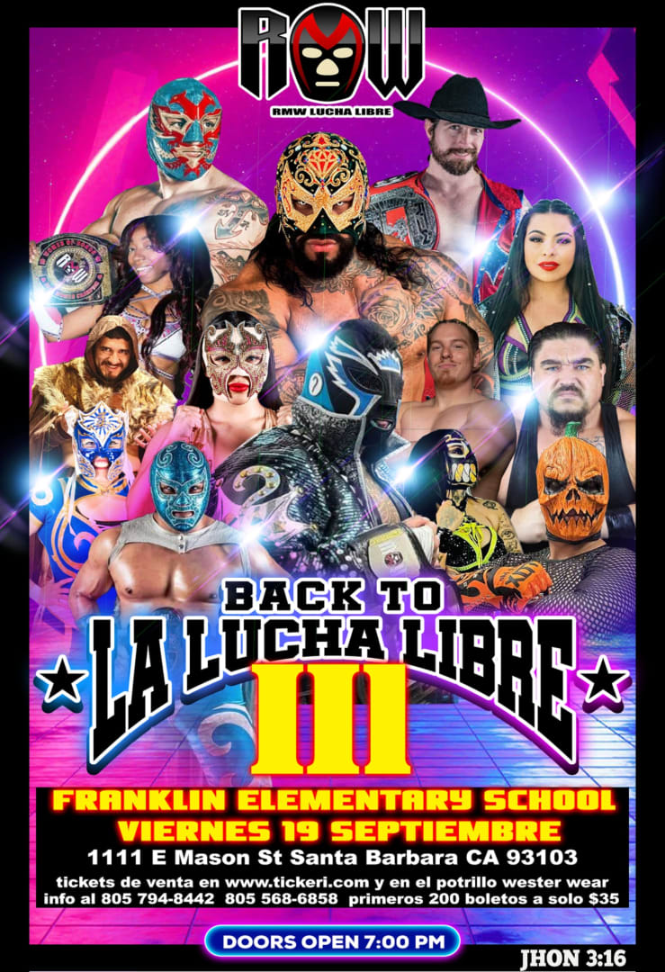 Event - Back To La Lucha Libre III THE BEST PRO WRESTLING - Santa Barbara, California - 19 de septiembre de 2025 | concert tickets