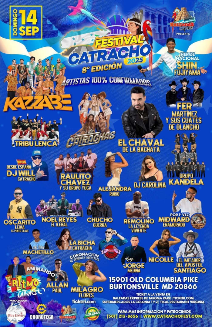 Event - FESTIVAL CATRACHO USA  2025  - Hyattsville, Maryland - 14 de septiembre de 2025 | concert tickets