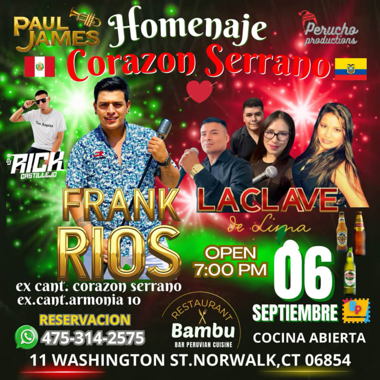 Event - Homenaje ❤️ serrano  - Norwalk, Connecticut - 6 de septiembre de 2025 | concert tickets