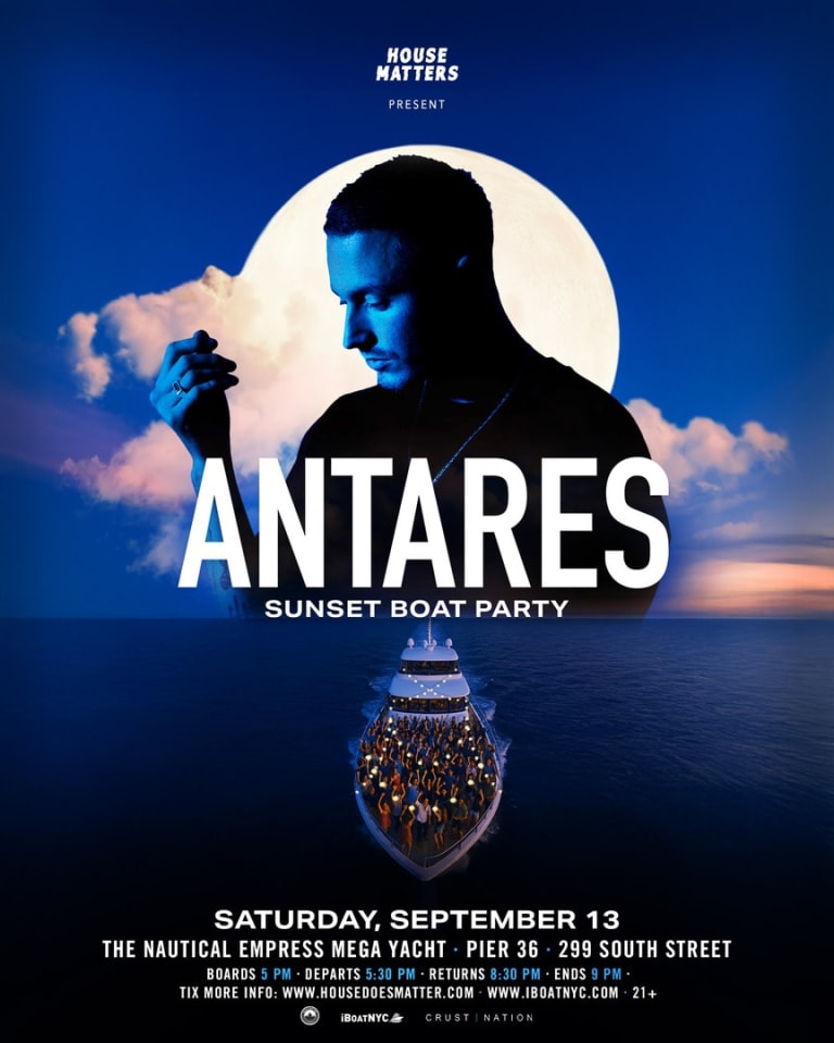 Event - House Matters: ANTARES Sunset Boat Party Yacht Cruise - New York, New York - September 13, 2025 | concert tickets