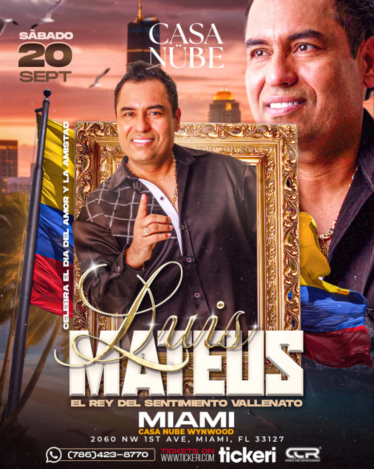 Event - Luis Mateus el rey del sentimiento vallenato en vivo! - Miami, Florida - September 20, 2025 | concert tickets