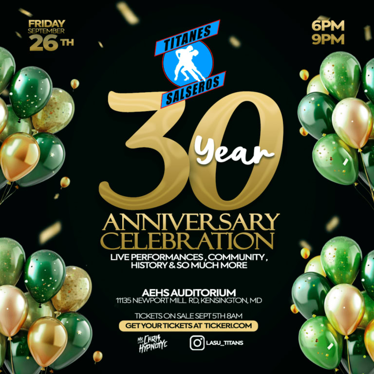 Event - Dancing with Titanes - "30th Anniversary Celebration" - Kensington, Maryland - September 26, 2025 | concert tickets