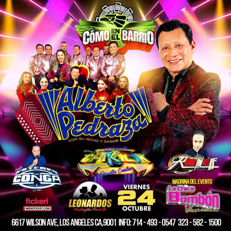 Event - Alberto Pedraza con su ritmo y sabor  en Los Angeles - Los Angeles, California - October 24, 2025 | concert tickets