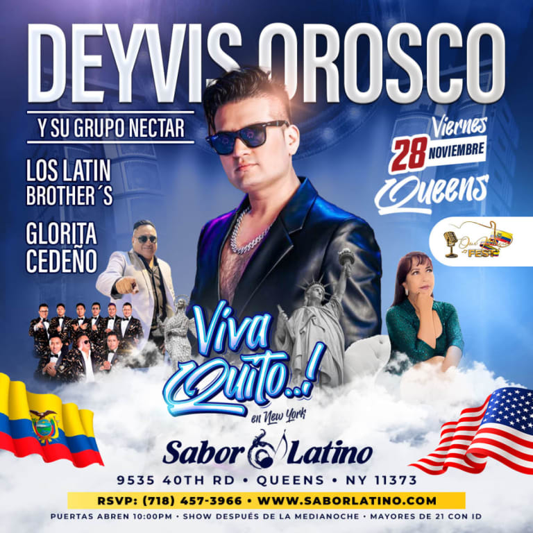 Event - DEYVIS OROSCO, GLORITA CEDEÑO & LOS LATIN BROTHERS | Sabor Latino - Queens, New York - November 28, 2025 | concert tickets