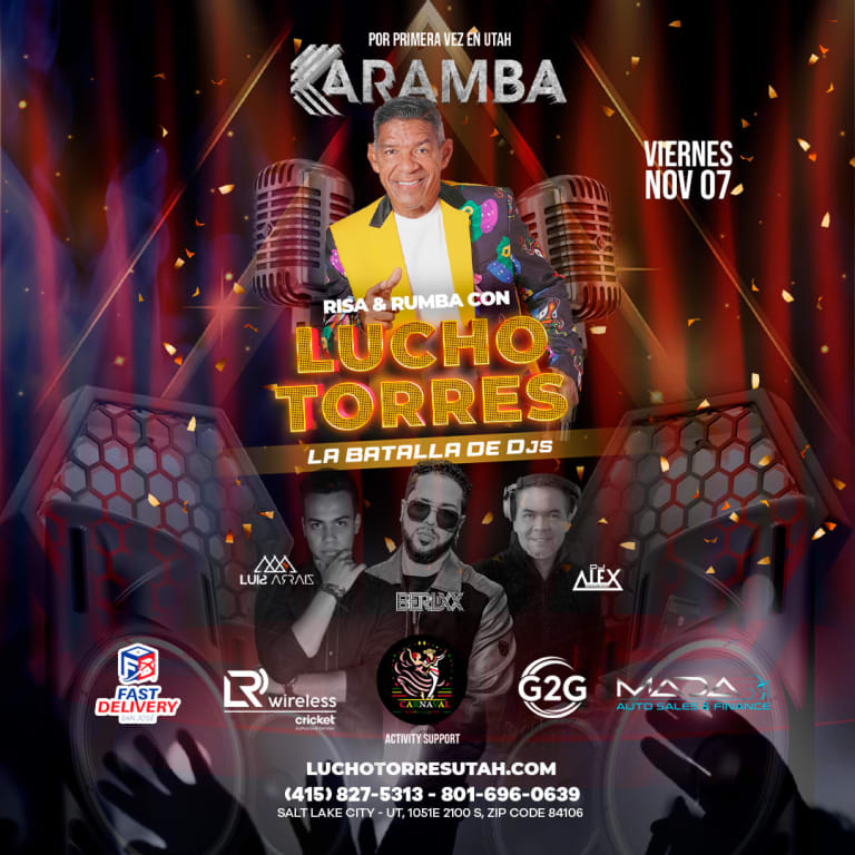 Event - Risa & Rumba con  LUCHO TORRES “Me Ando Riendo 2.0” - Salt Lake City, Utah - November 7, 2025 | concert tickets