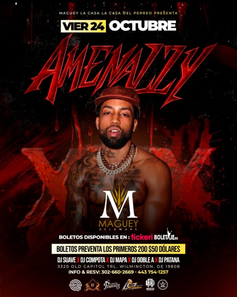 Event - AMENAZZY - Wilmington, Delaware - October 24, 2025 | concert tickets