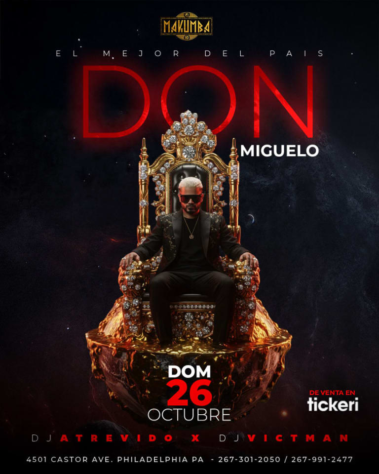 Event - Don Miguelo en vivo - Philadelphia, Pennsylvania - 26 de octubre de 2025 | concert tickets