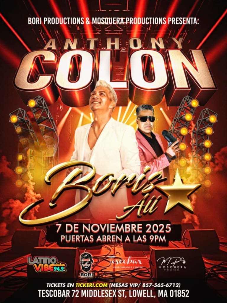 Event - Anthony Colon en vivo junto a Boris All Star - Lowell, Massachusetts - November 7, 2025 | concert tickets