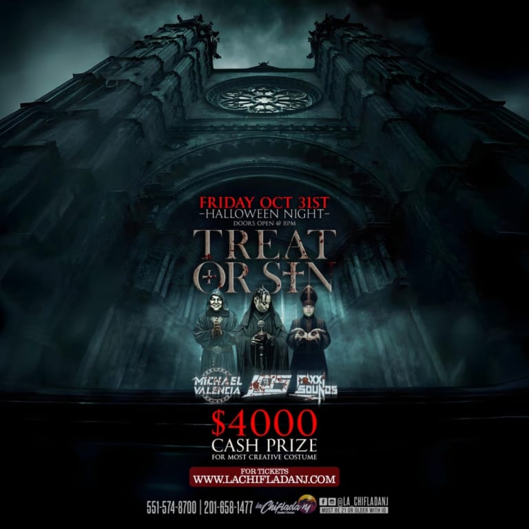 Event - 🎃 Treat or Sin – Halloween Night at La Chiflada 🎃 - Paterson, New Jersey - October 31, 2025 | concert tickets