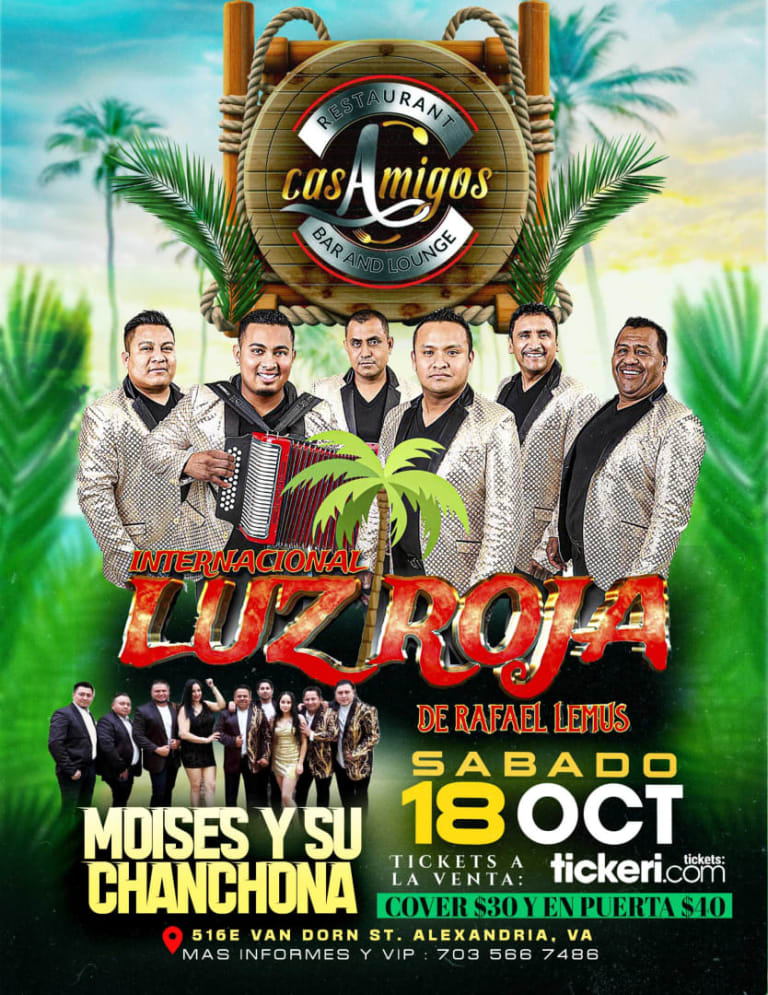 Event - LUZ ROJA DE RAFAEL LEMUS & MOISES Y SU CHANCHONA - Alexandria, Virginia - October 18, 2025 | concert tickets