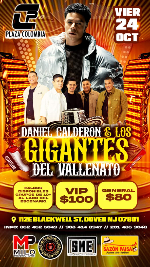 Event - Daniel calderon y los gigantes del vallenato  - Dover, New Jersey - October 24, 2025 | concert tickets