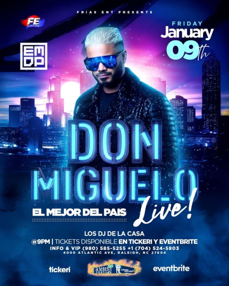 Event - Don míguelo Raleigh  - Raleigh, North Carolina - January 9, 2026 | concert tickets
