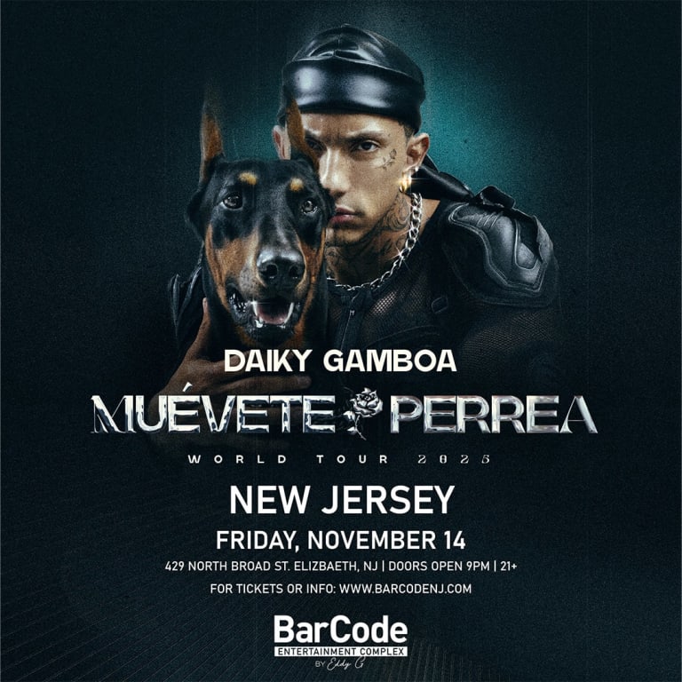 Event - Daiky Gamboa en Vivo @ BarCode | Muévete & Perrea World Tour - Elizabeth, New Jersey - November 14, 2025 | concert tickets