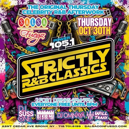 Event - Strictly R&B Classics The Original Celebrity After Work - Bronx, New York - October 30, 2025 | concert tickets