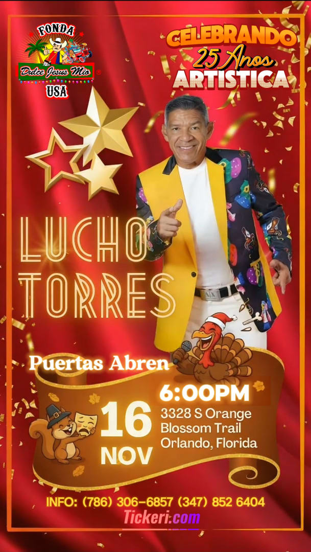 Event - Gira El Vacile de Lucho Torres USA - Kissimmee, Florida - November 16, 2025 | concert tickets