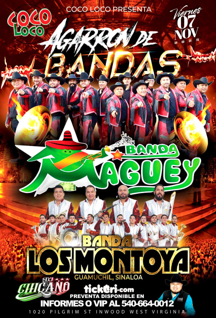 Event - Banda maguey & Banda los Montoya en West Virginia  - Inwood, West Virginia - 7 de noviembre de 2025 | concert tickets