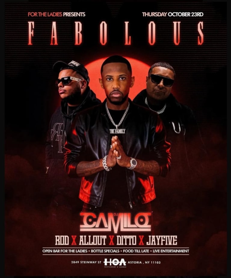 Event - For The Ladies Thursdays Fabolous Live With DJ Camilo At HOA - Queens, New York - October 23, 2025 | concert tickets