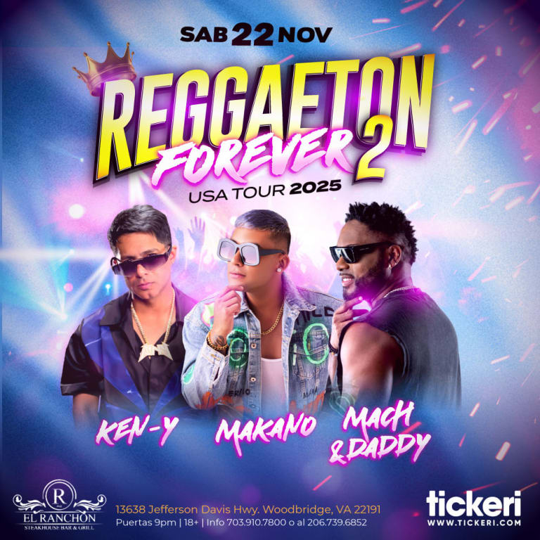 Event - Ken-y, Makano y Mach & Daddy en Vivo en Woodbridge - Woodbridge, Virginia - November 22, 2025 | concert tickets